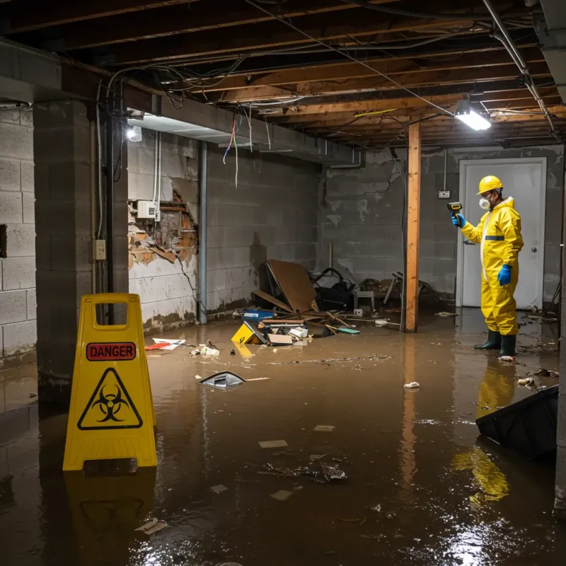 Flooded Basement Electrical Hazard in Mono County, CA Property